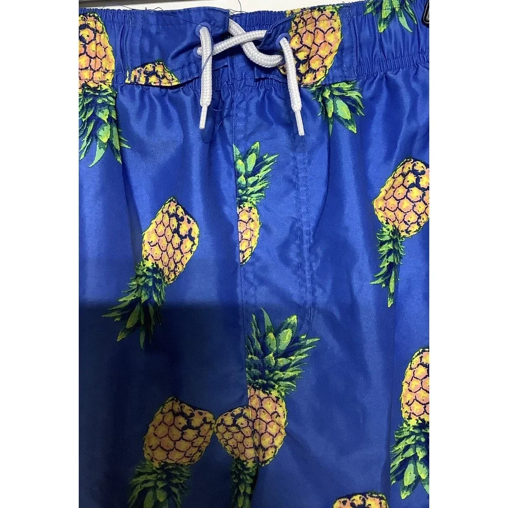 Men's Swim Trunks Blue Pineapple Size Large Sears